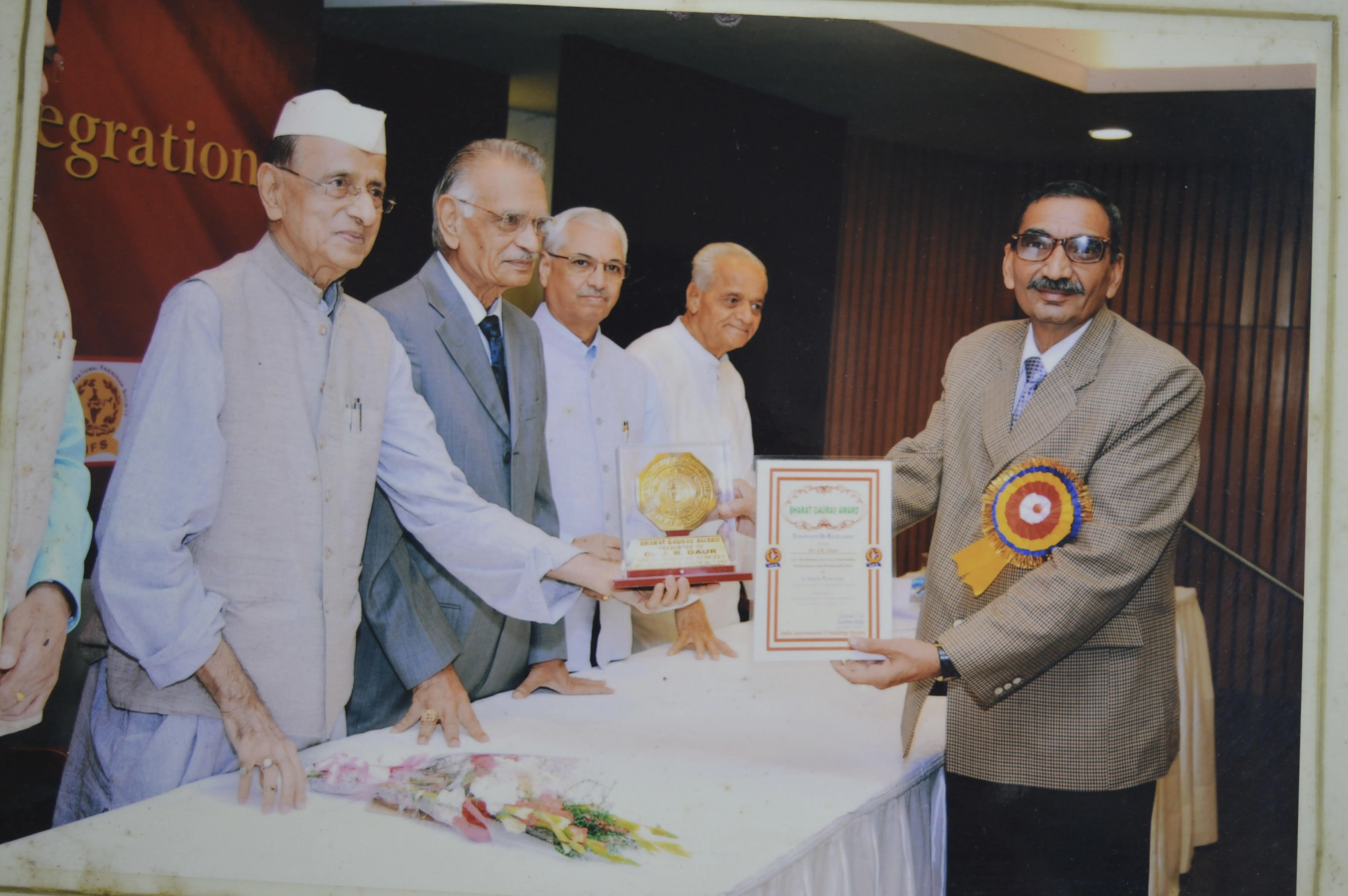 Dr. J.R. Gaur Receiving award banner-image2