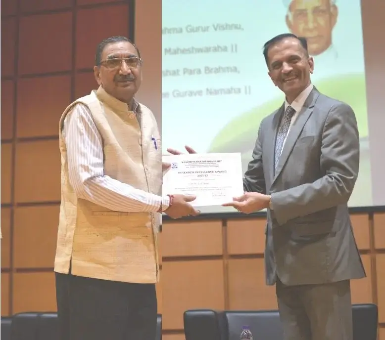 Receiving Certificate of Excellence