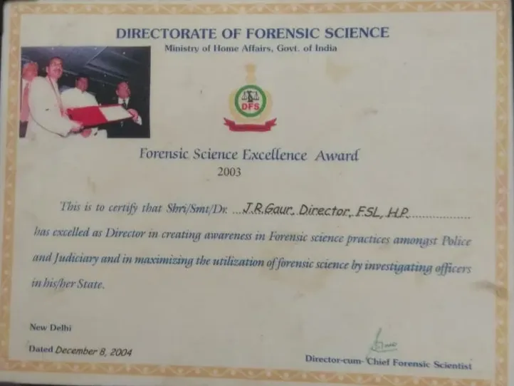 Forensic Science Excellence Award